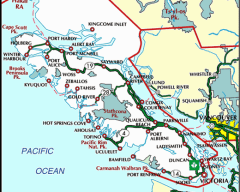 Driving Map of Vancouver Island