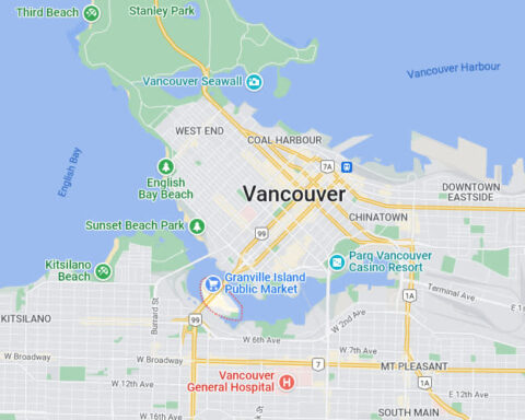 Map of Granville Island Vancouver