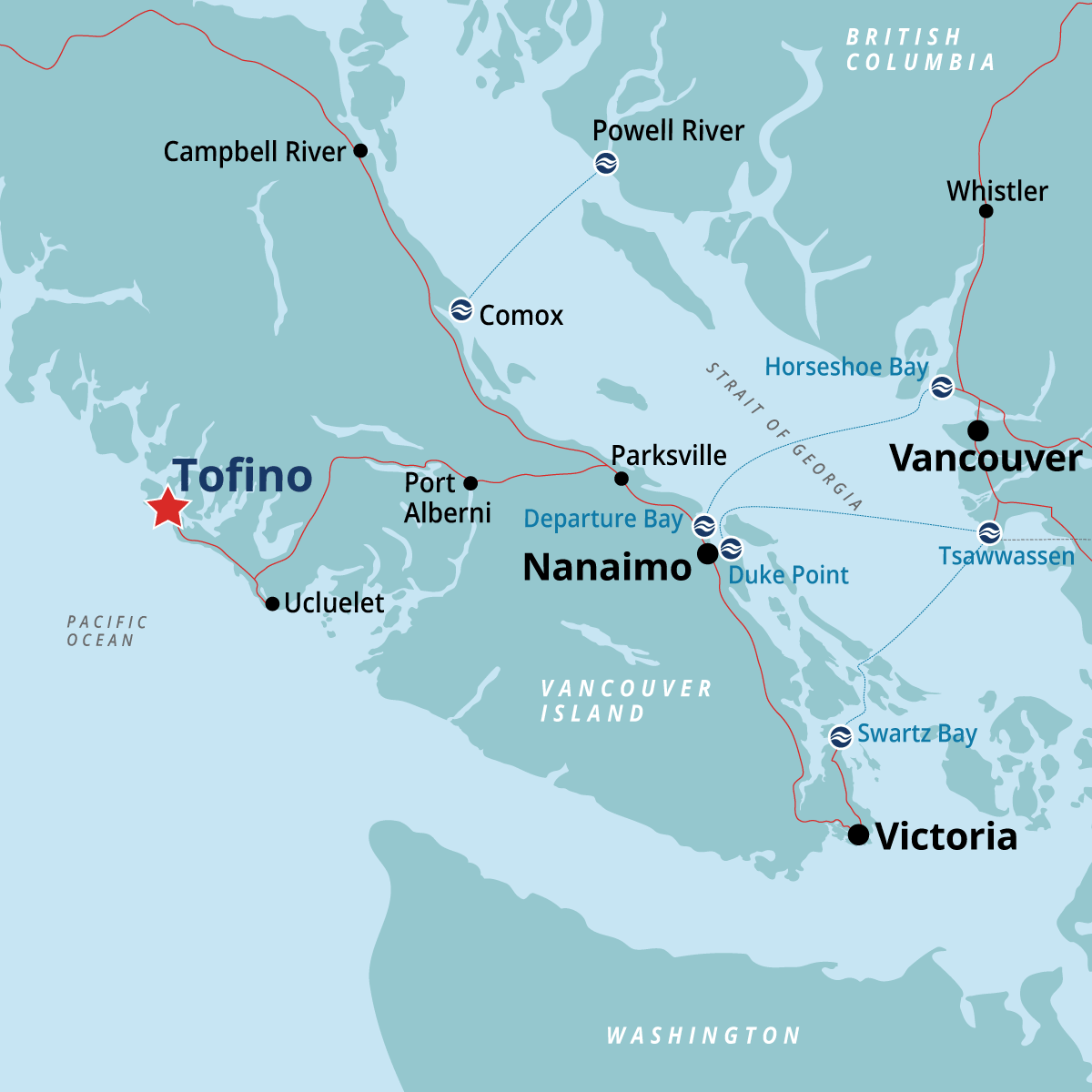 Map Tofino Vancouver Island